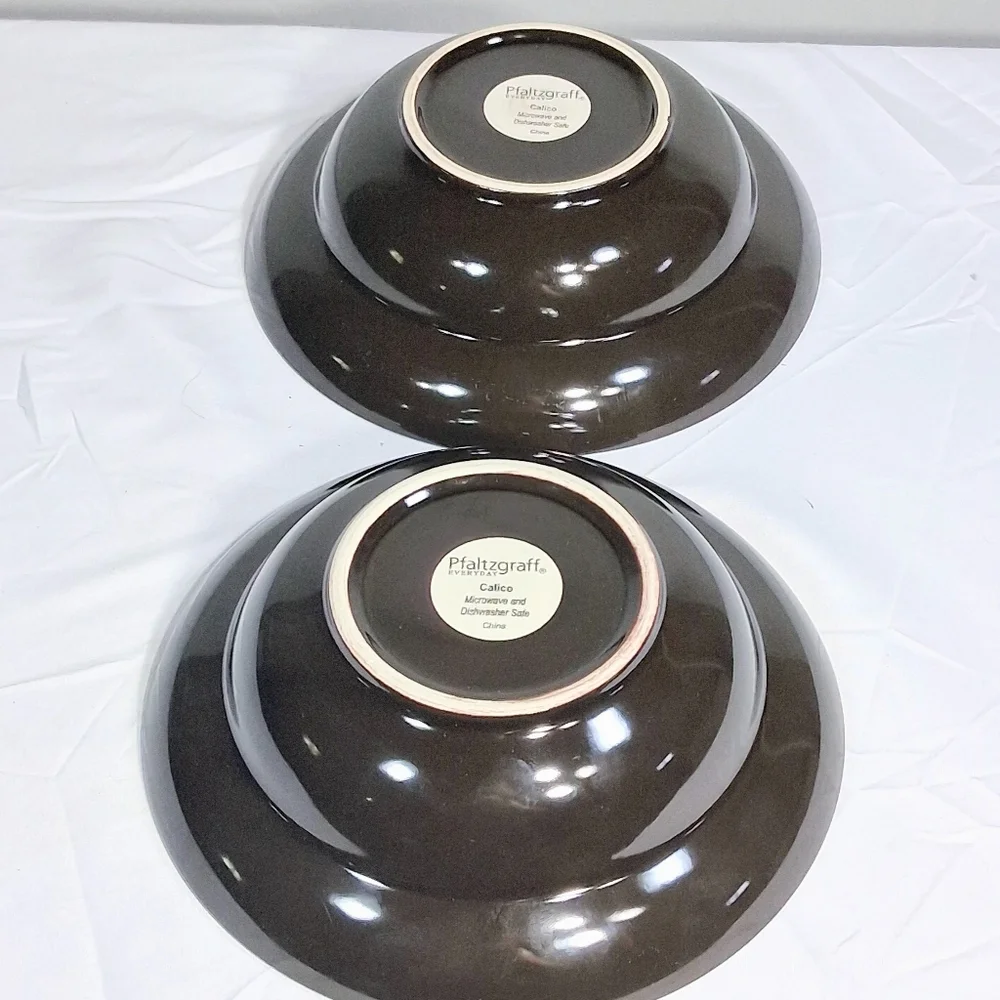 Set Of 2 Pfaltzgraff Calico Southwestern Motif 8" Large Serving/Cereal Bowls - Picture 5 of 8